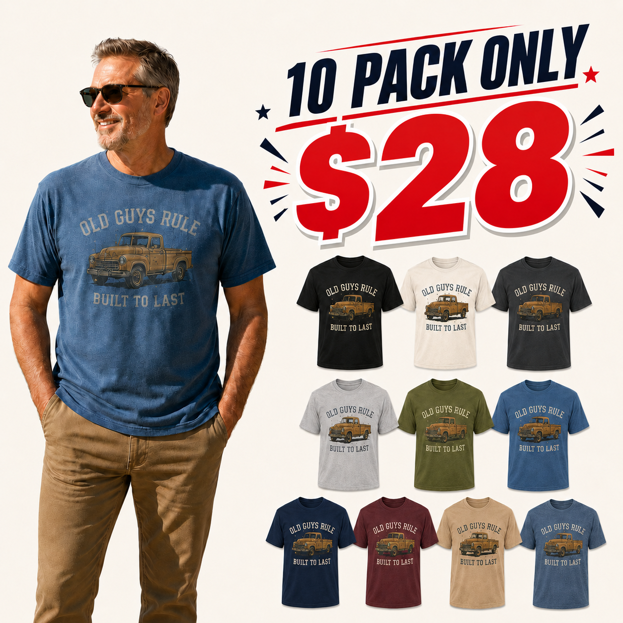 ⏰Store Closing Clearance⚡20 Pack Only $36⚡Men's Vintage Washed Graphic Tee