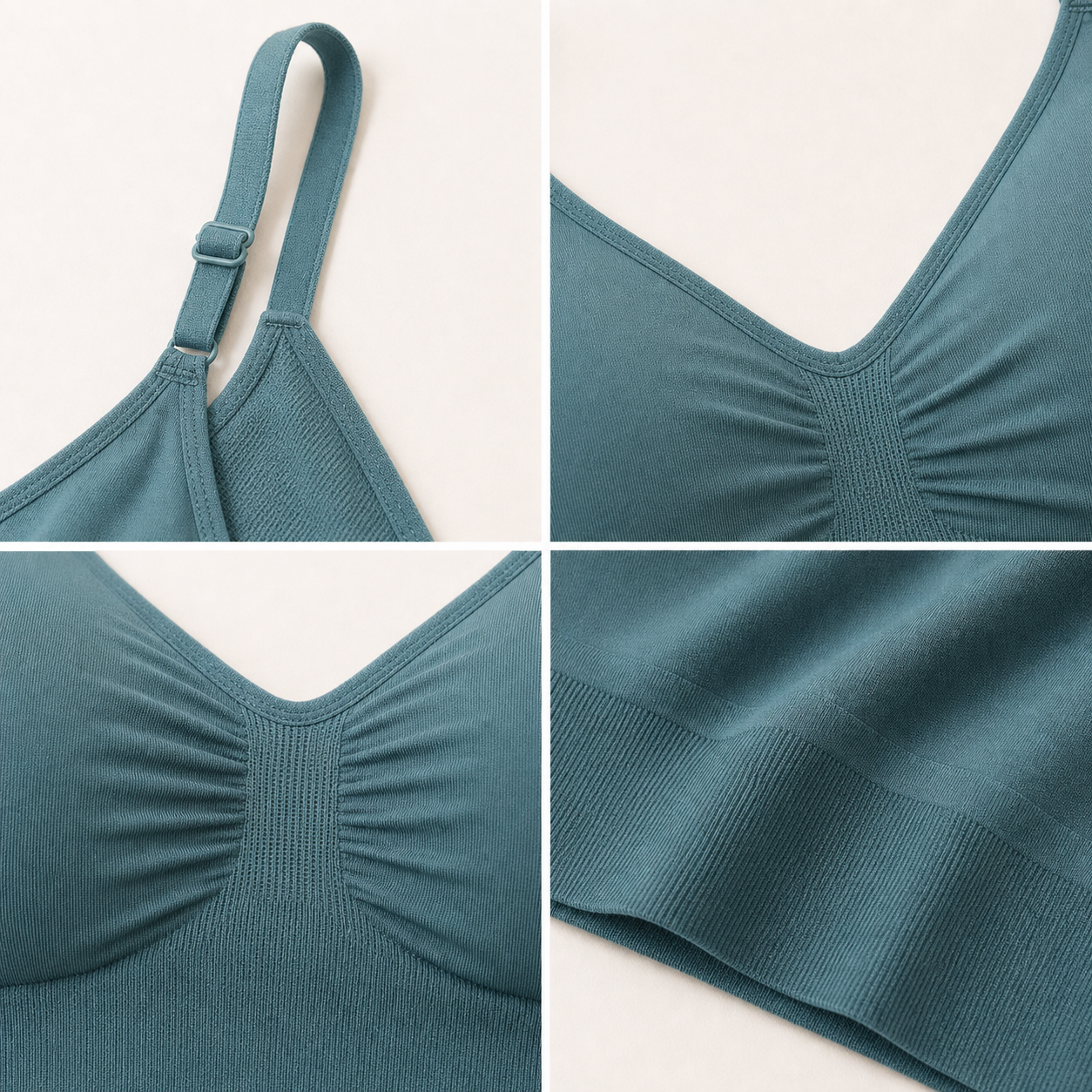 Women's seamless comfort bralette strap and knit details