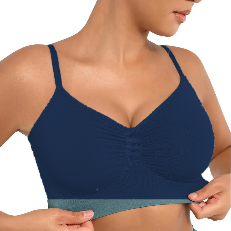 Navy women's seamless comfort bralette