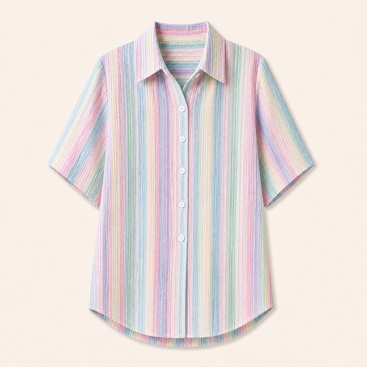 Pastel Stripe women's stripe button-up shirt