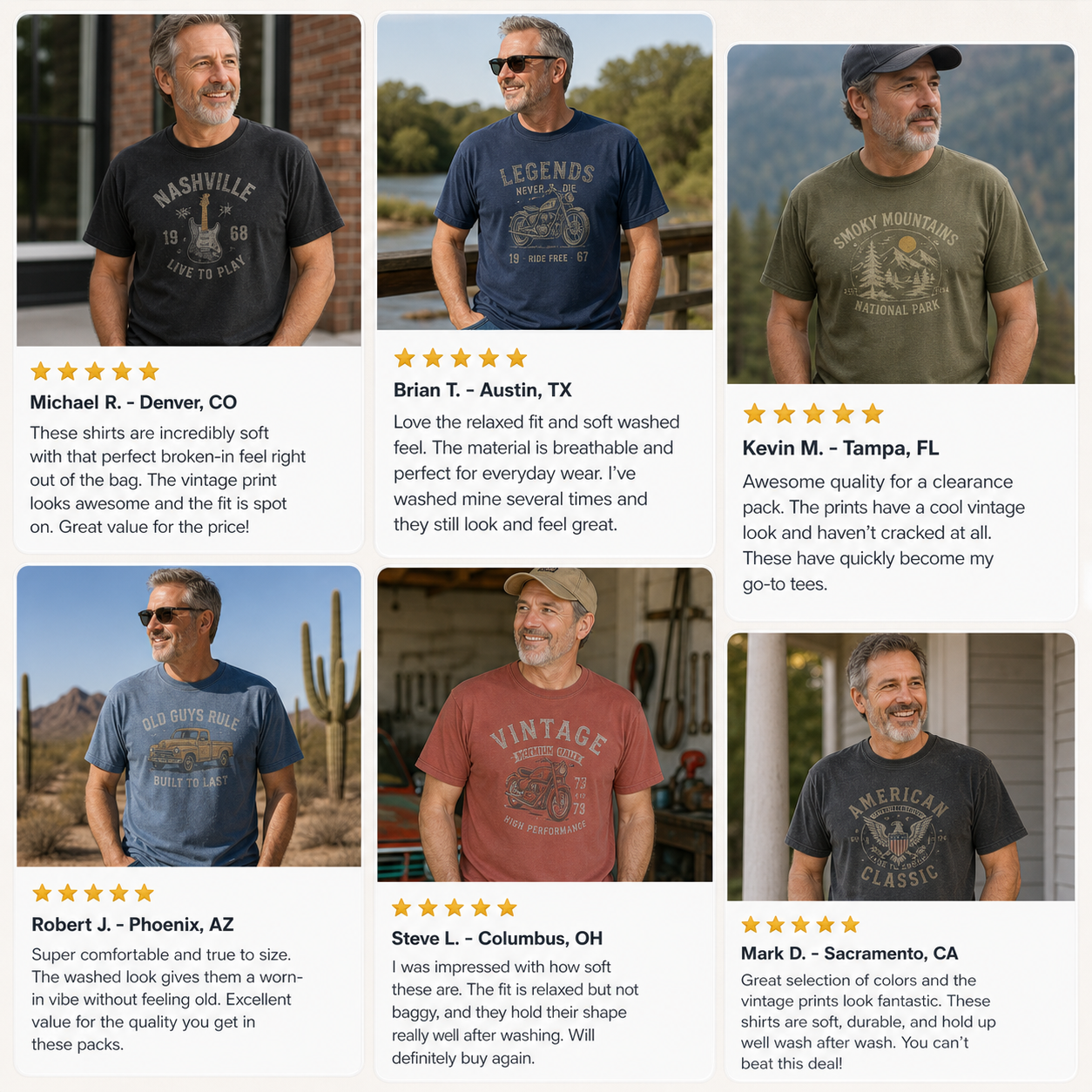 Customer review waterfall men's vintage washed graphic tee