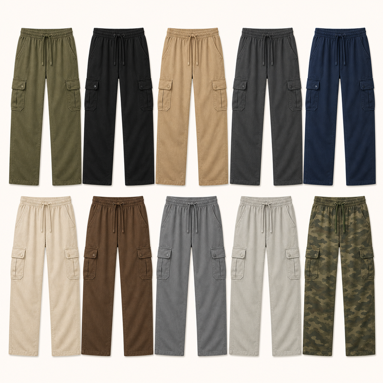 Ten color lineup men's outdoor utility cargo pants