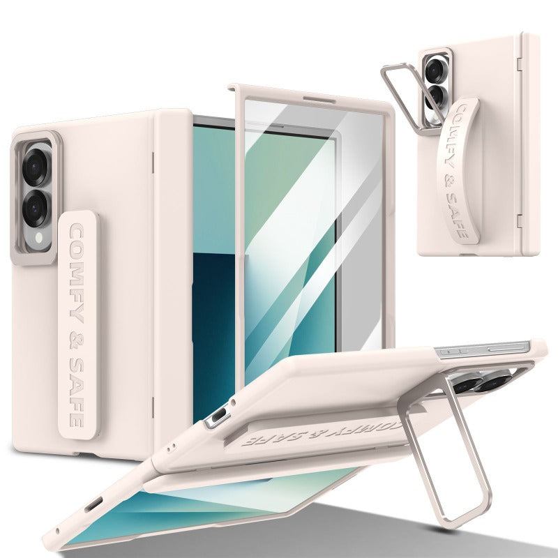 Full‑Cover Case with Lens Stand Wrist Strap, Shell‑Film Integrated for Samsung Z Fold