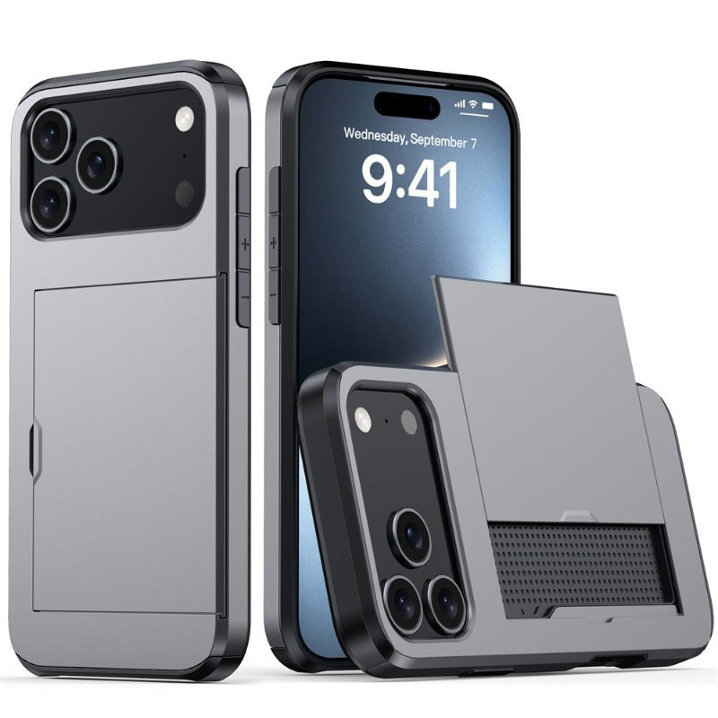 Shockproof Slide Card Holder Case for iphone