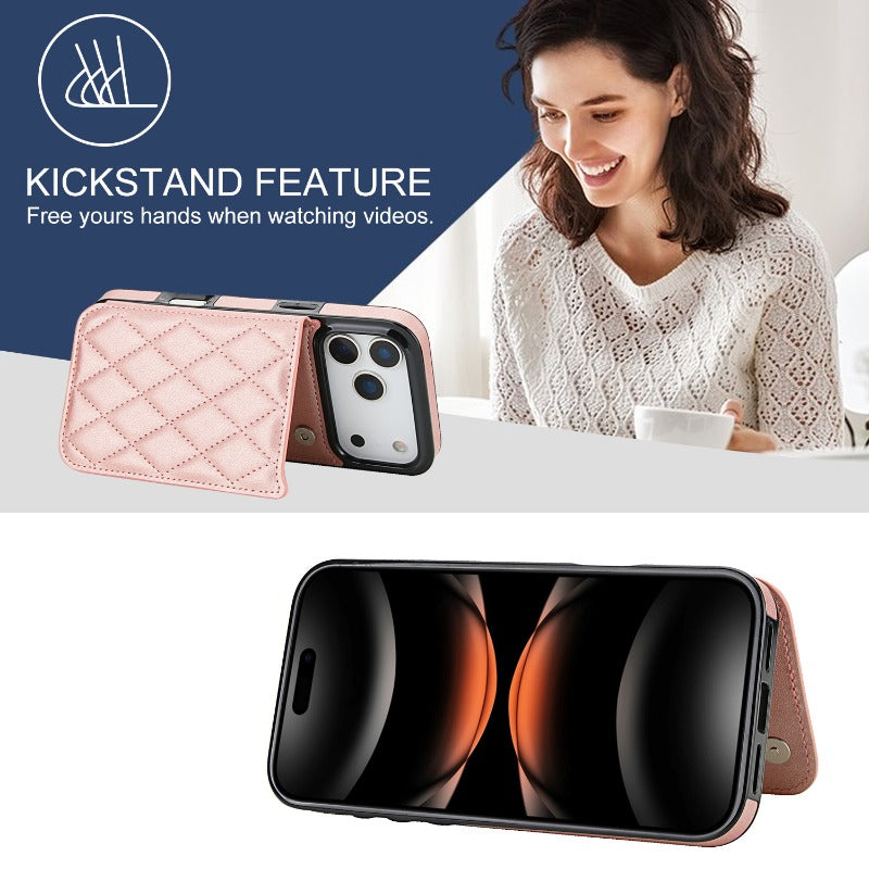 Leather Card Slot Case with Stand for iphone