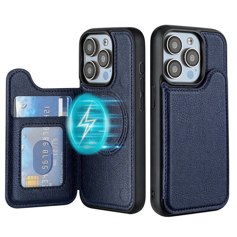 Magnetic Flip Card Holder Kickstand Case for iphone