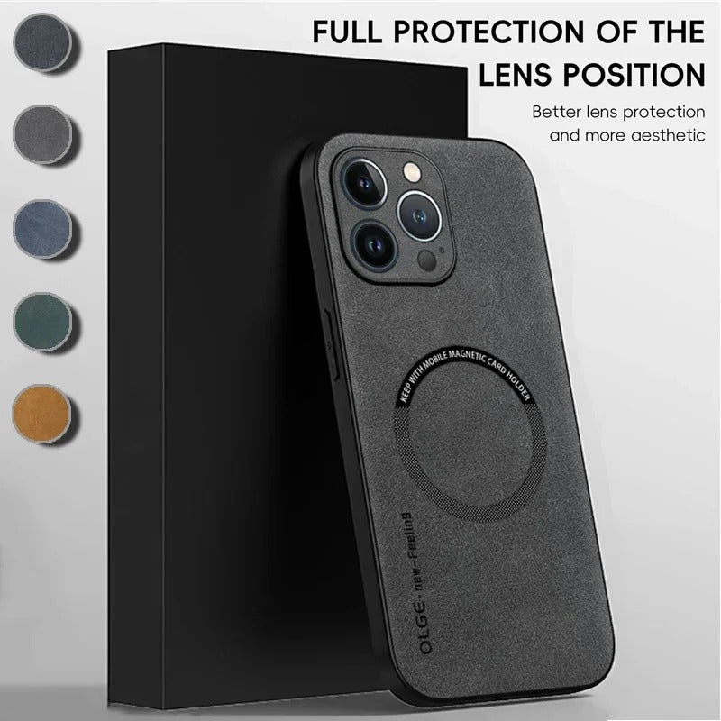Magnetic Leather Case for iphone