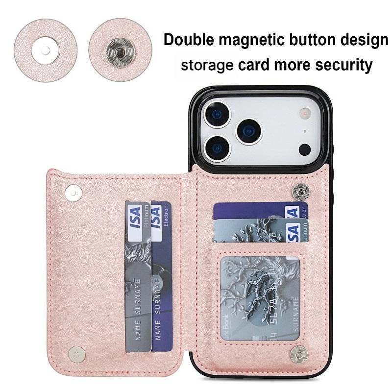 Leather Card Slot Case with Stand for iphone