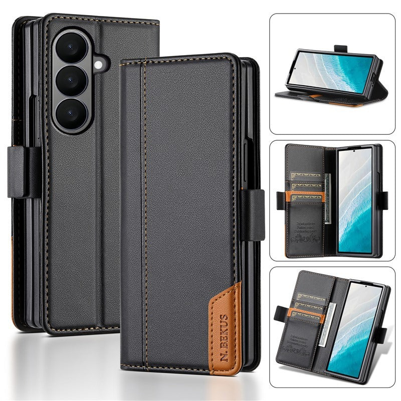Leather Flip Wallet Stand Case for Samsung Z Fold