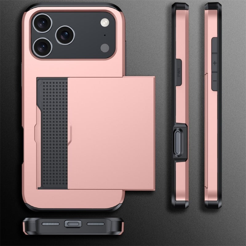 Shockproof Slide Card Holder Case for iphone