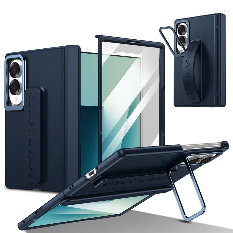 Full‑Cover Case with Lens Stand Wrist Strap, Shell‑Film Integrated for Samsung Z Fold