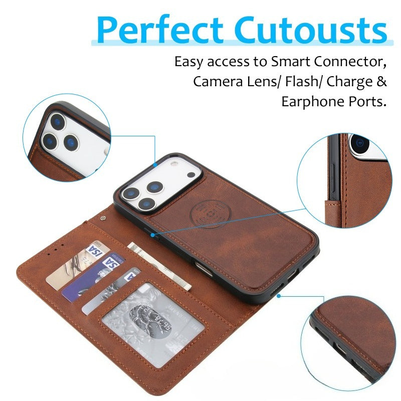 Magnetic Leather Card Holder Case for iphone