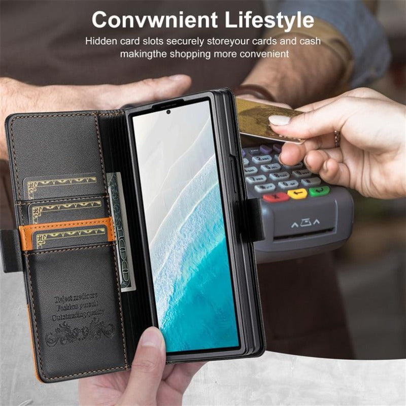 Leather Flip Wallet Stand Case for Samsung Z Fold