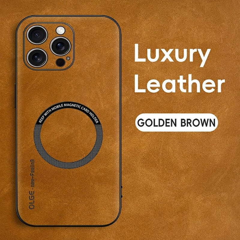 Magnetic Leather Case for iphone