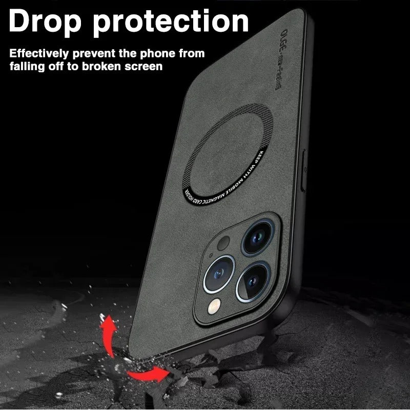 Magnetic Leather Case for iphone