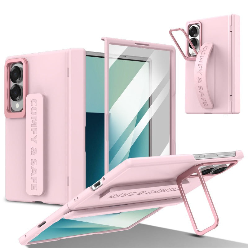 Full‑Cover Case with Lens Stand Wrist Strap, Shell‑Film Integrated for Samsung Z Fold