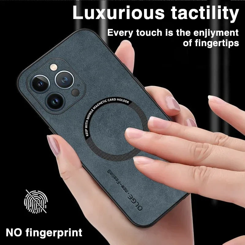 Magnetic Leather Case for iphone