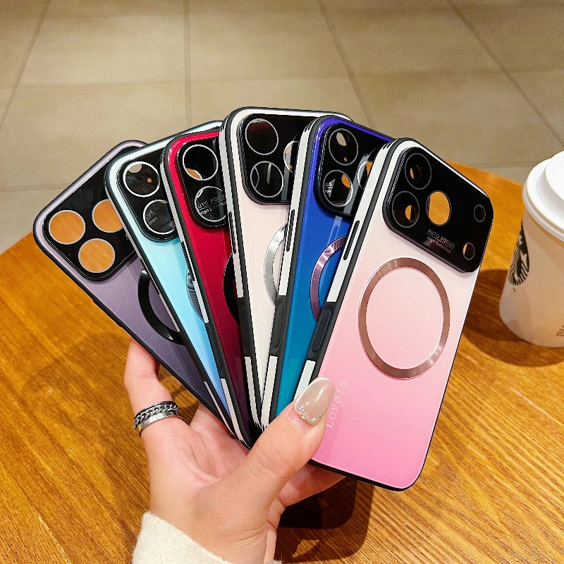 Premium Magnetic Iridescent Gradient Case for iphone