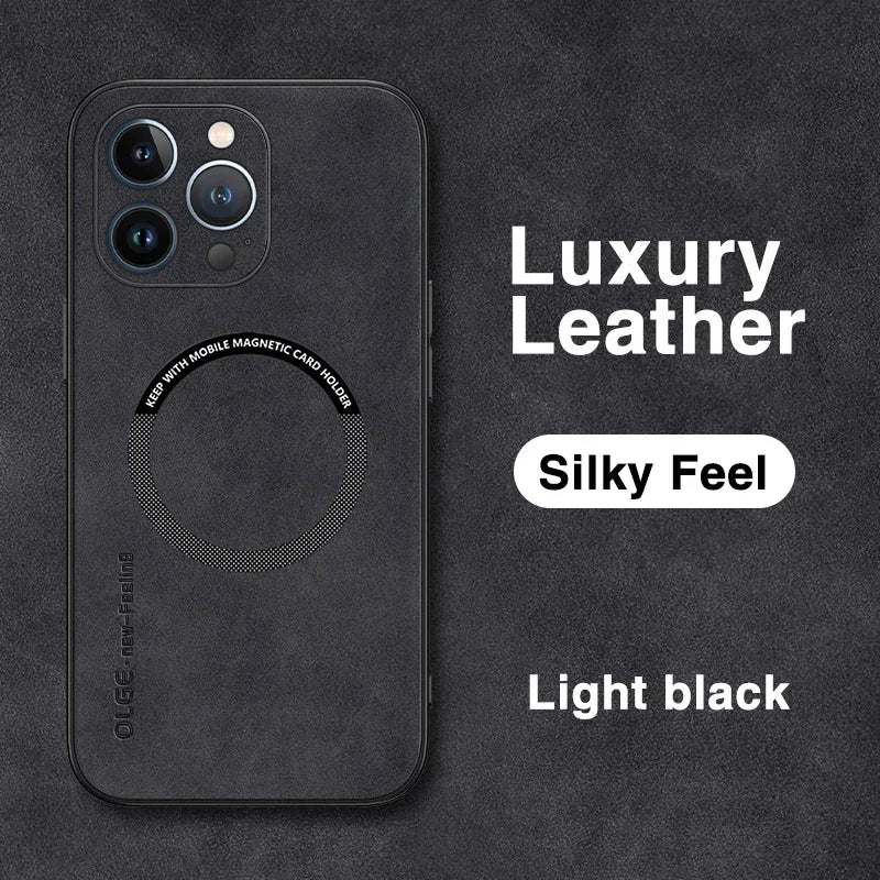 Magnetic Leather Case for iphone