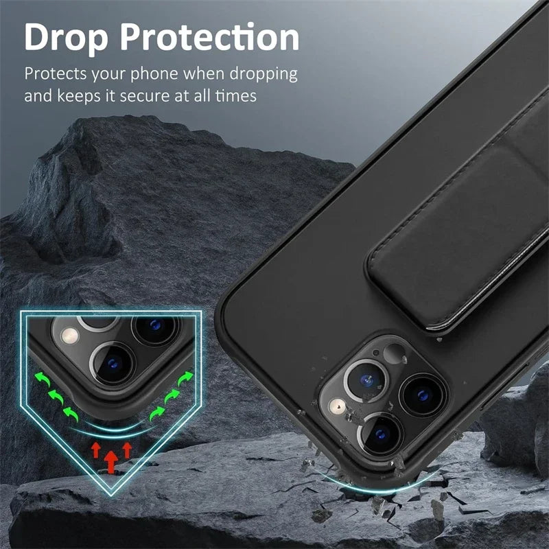 Magnetic Kickstand Hand Strap Case for iphone