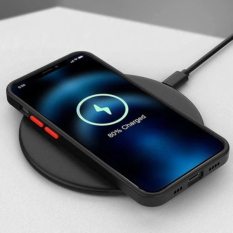 Semi‑Transparent Matte Magnetic Shockproof Case for Samsung