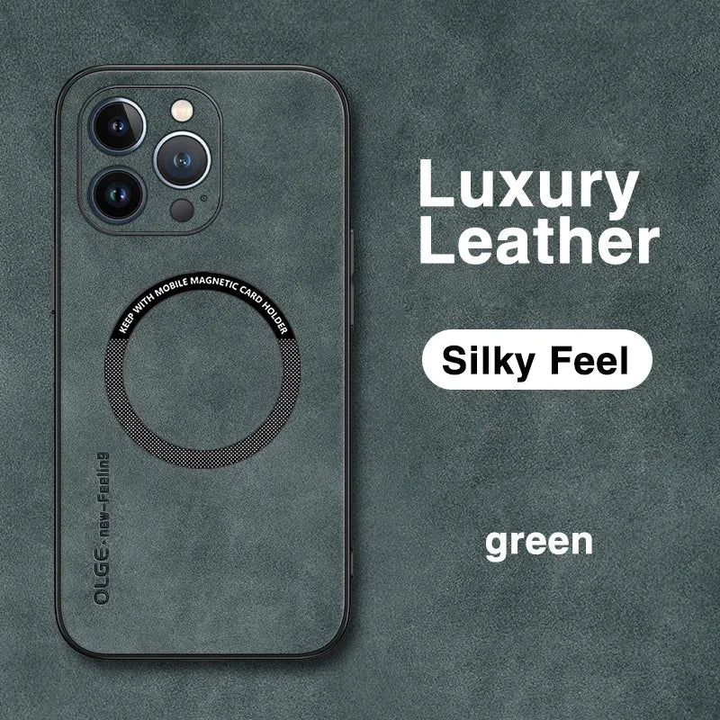 Magnetic Leather Case for iphone