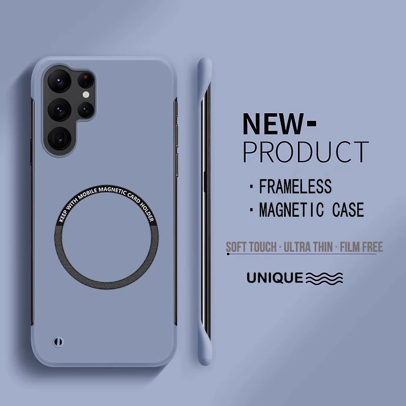 Ultra Thin Frameless Magnetic PC Matte Case for Samsung