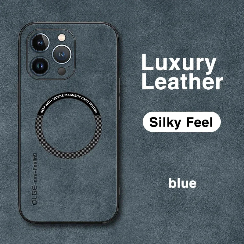 Magnetic Leather Case for iphone