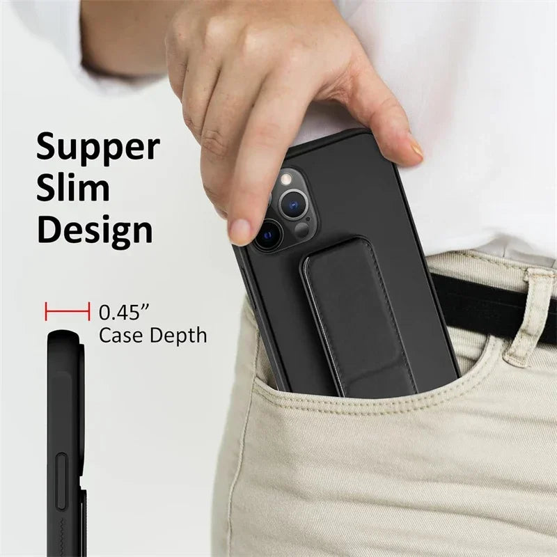 Magnetic Kickstand Hand Strap Case for iphone