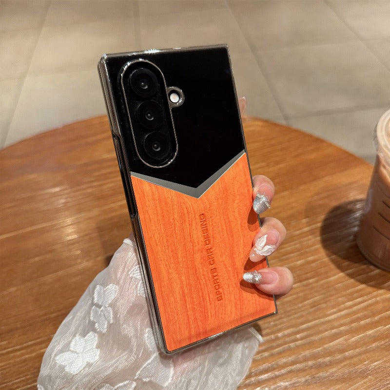 Shockproof Electroplated Wood Grain Case for Samsung