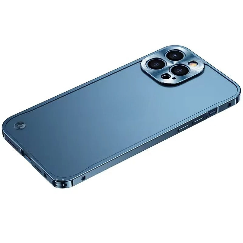 Magnetic Metal Aluminum Alloy Frame Frosted Back Panel Case for iphone