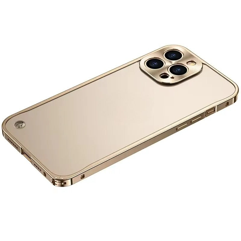 Magnetic Metal Aluminum Alloy Frame Frosted Back Panel Case for iphone