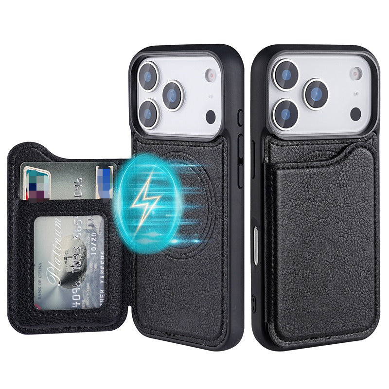 Magnetic Flip Card Holder Kickstand Case for iphone