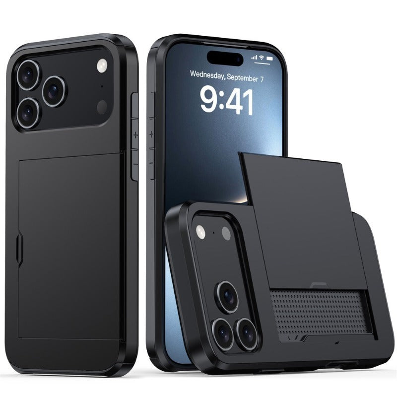 Shockproof Slide Card Holder Case for iphone