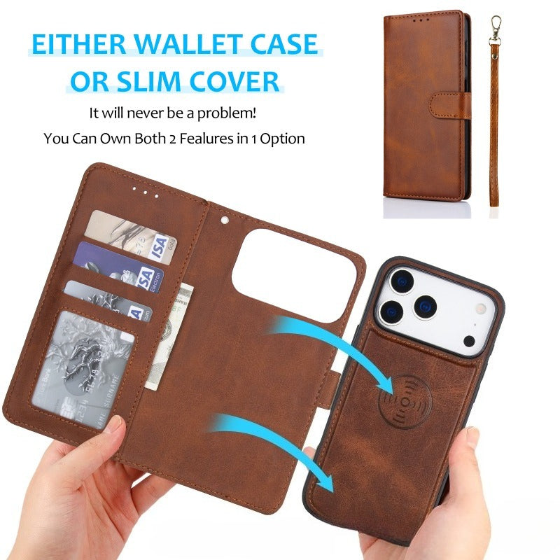 Magnetic Leather Card Holder Case for iphone