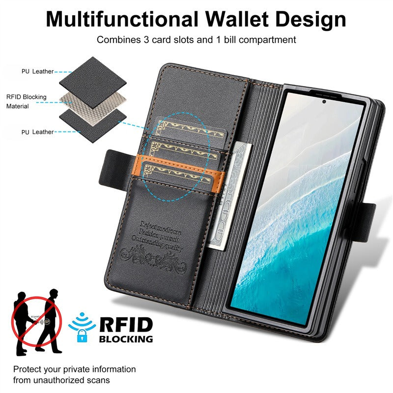 Leather Flip Wallet Stand Case for Samsung Z Fold