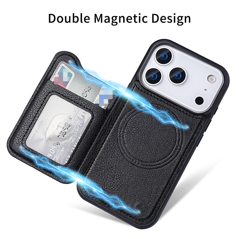 Magnetic Flip Card Holder Kickstand Case for iphone