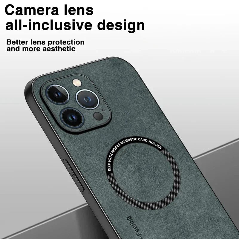 Magnetic Leather Case for iphone