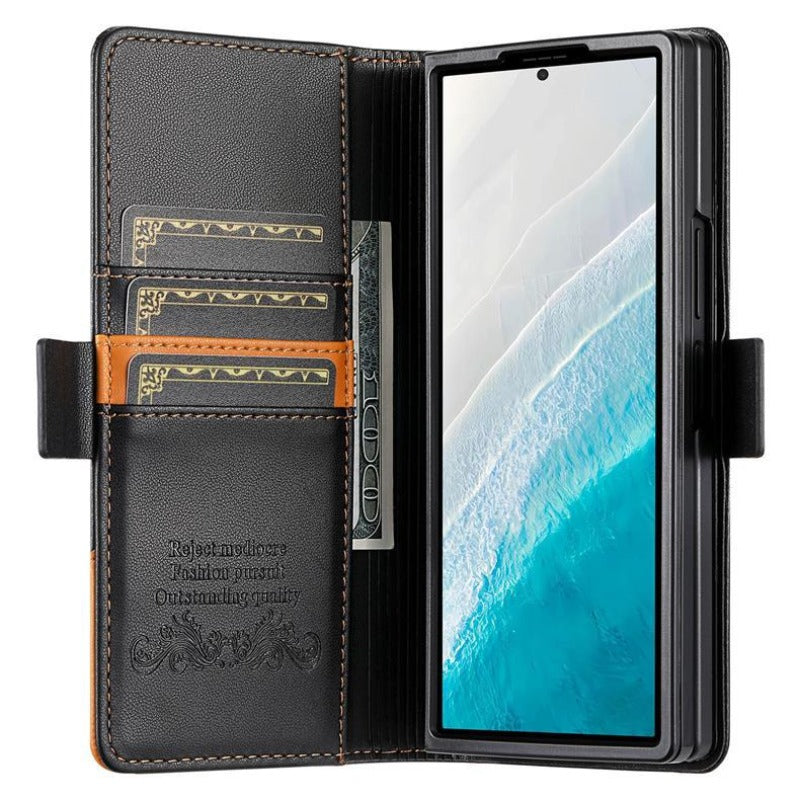 Leather Flip Wallet Stand Case for Samsung Z Fold