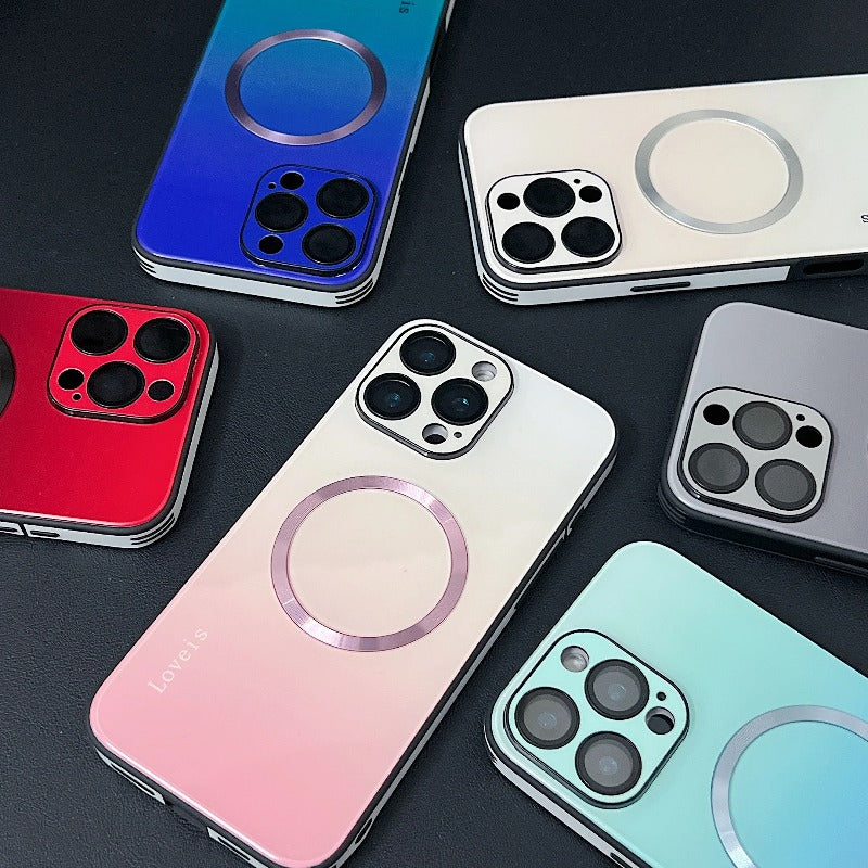 Premium Magnetic Iridescent Gradient Case for iphone