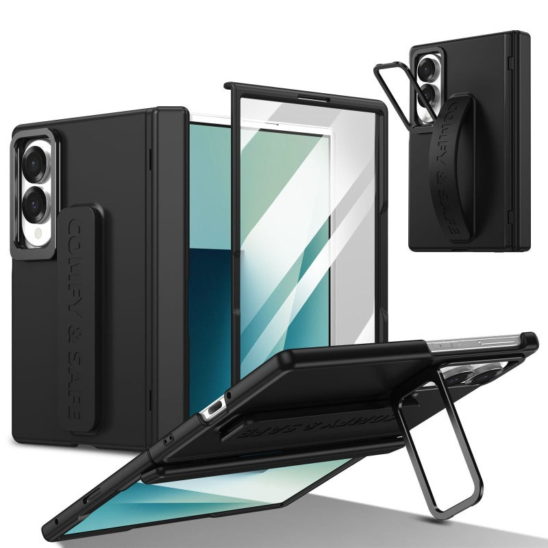 Full‑Cover Case with Lens Stand Wrist Strap, Shell‑Film Integrated for Samsung Z Fold