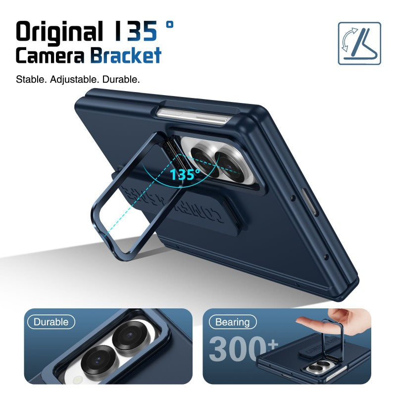 Full‑Cover Case with Lens Stand Wrist Strap, Shell‑Film Integrated for Samsung Z Fold