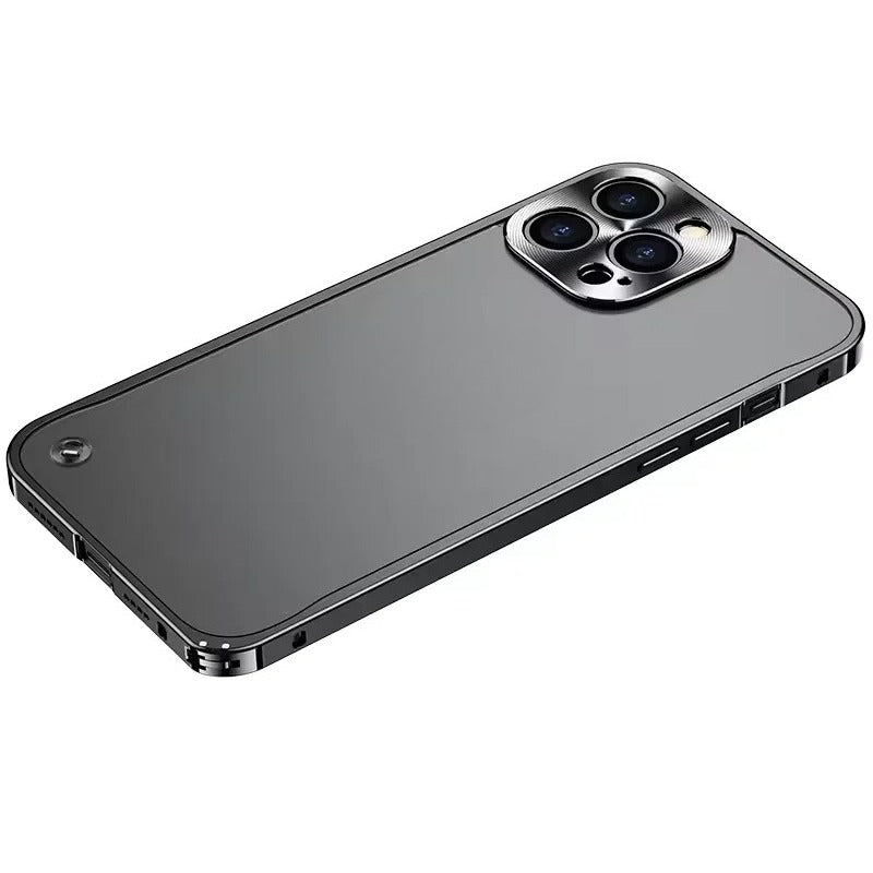 Magnetic Metal Aluminum Alloy Frame Frosted Back Panel Case for iphone