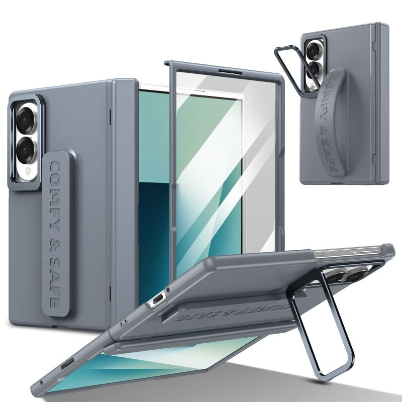 Full‑Cover Case with Lens Stand Wrist Strap, Shell‑Film Integrated for Samsung Z Fold