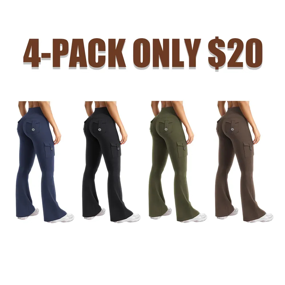 ⚡FINAL SALE⚡- Women's High-Waisted Workout Flare Leggings