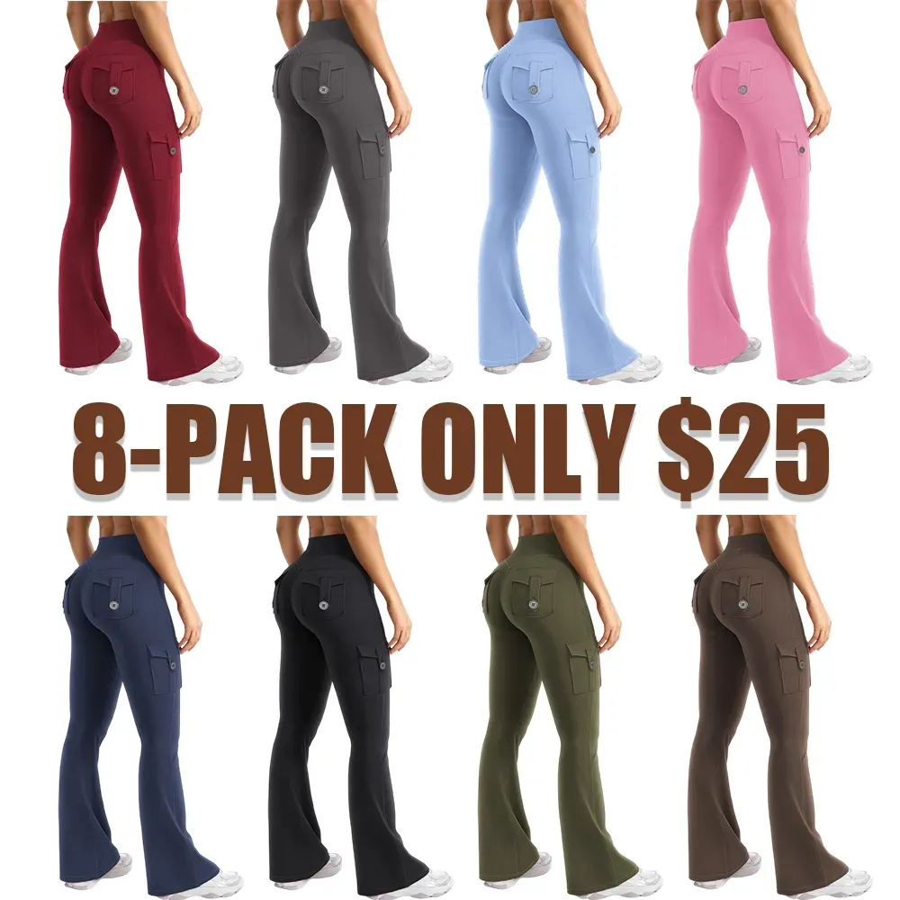 ⚡FINAL SALE⚡- Women's High-Waisted Workout Flare Leggings