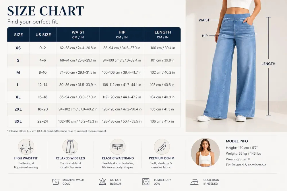 🔥Mother's Day Sale💗Women's Wide Leg Jeans