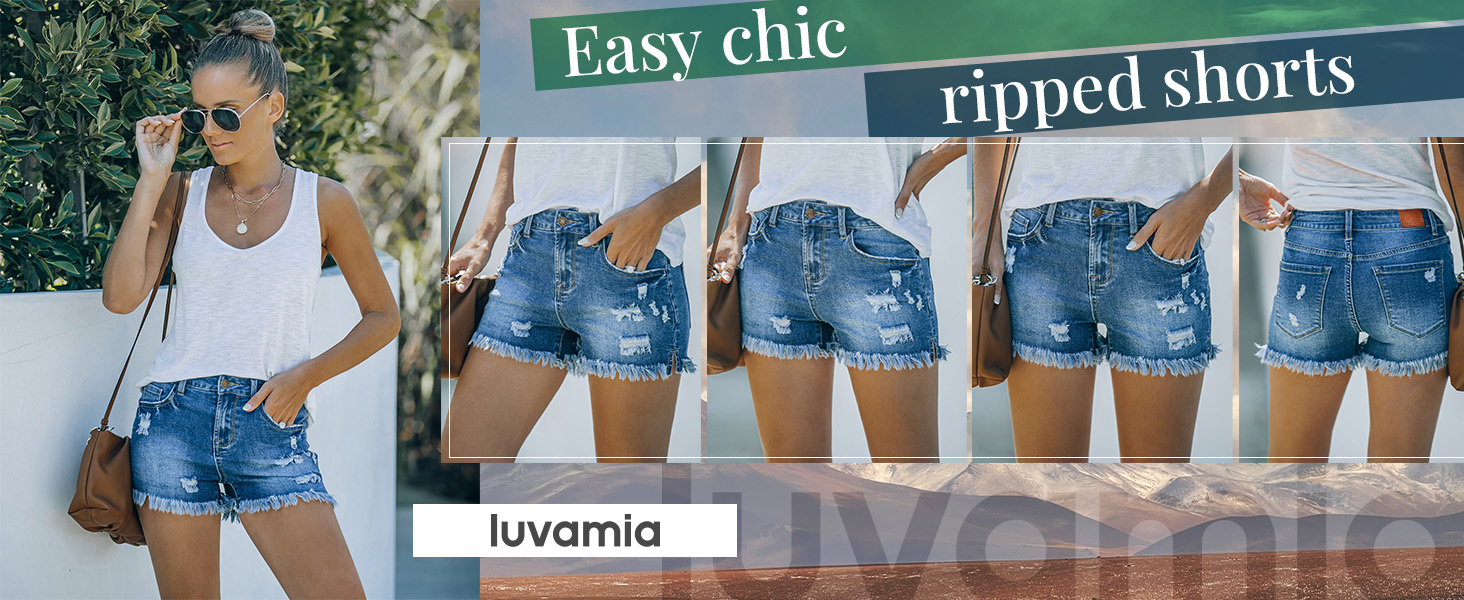 casual jean shorts for women