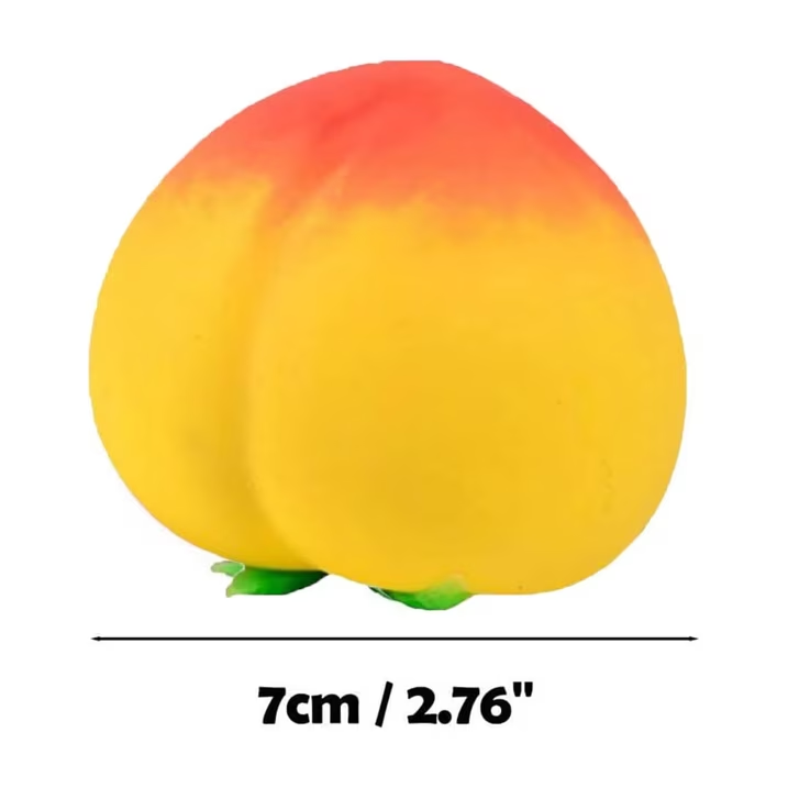 Peach Squishy Slow Rising Stress Ball, Realistic Soft Fruit Sensory Hand Grip Squeeze Relieve Pressure, Portable Desk Decor Squishy for Adults Home Office Daily Use