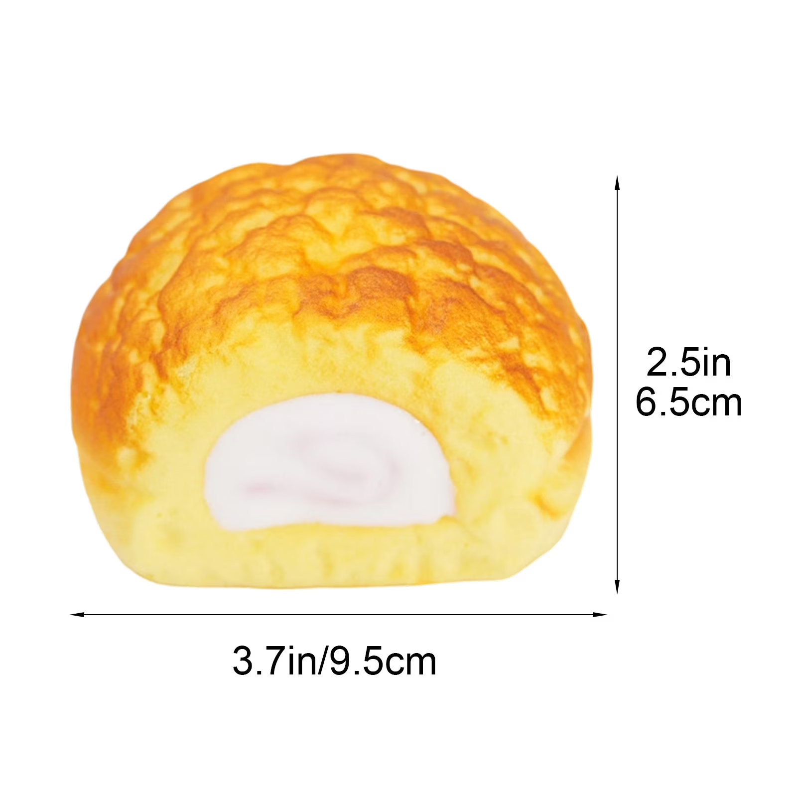 Decompression Toy Pinch Music Slow Rebound Soft Sensory Bread Cake Simulation Food Stress Relief for Home Office School